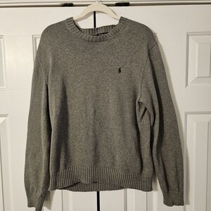 Polo Ralph Lauren Gray Knit Crew Neck Pullover Sweater Men's Size L